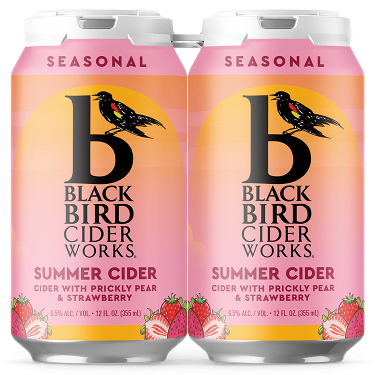 Summer Cider with Prickly Pear and Strawberry - Seasonal Hard Cider - Product Image - BlackBird Cider Works